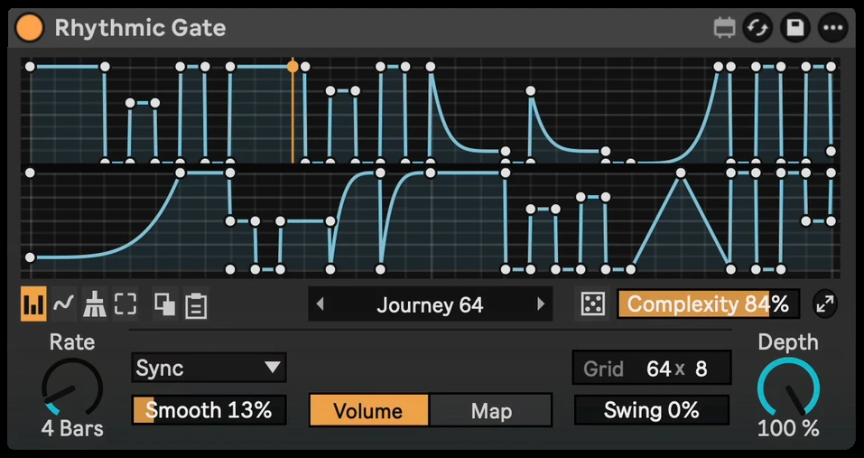 Rhythmic Gate device in Ableton Live