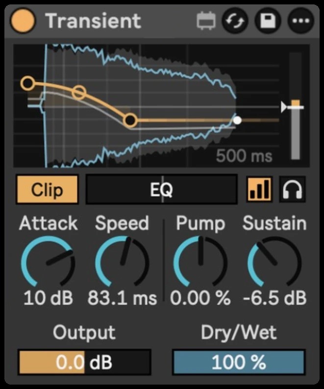 Transient device in Ableton Live