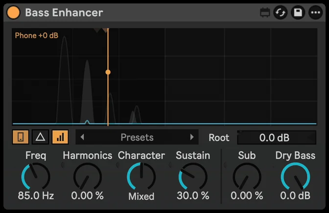 Bass Enhancer: Phone check
