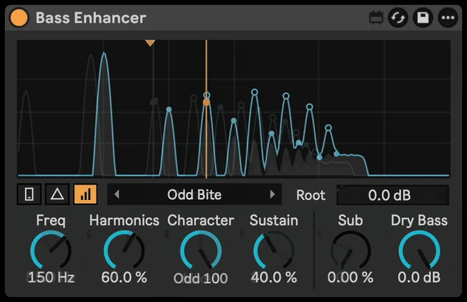 Bass Enhancer: Auto Gain and 18 presets